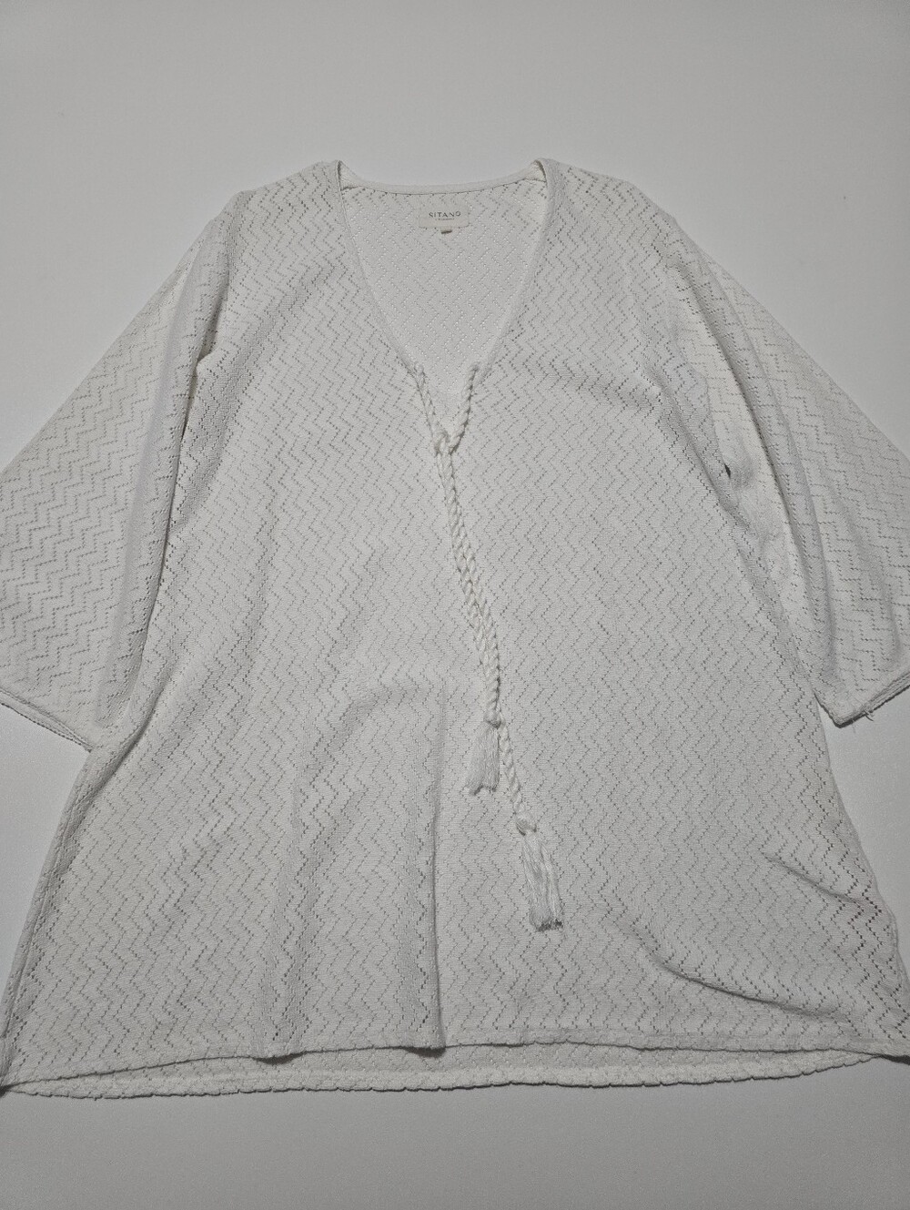 Sitano Sorrento Bell Sleeve Dress V-Neck Long Sleeves Pull On Size M - Picture 2 of 14